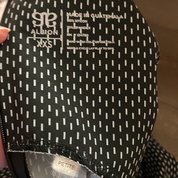 Albion Black and White Jumpsuit - Silver zipper at ankle XXS - Picture 8 of 9